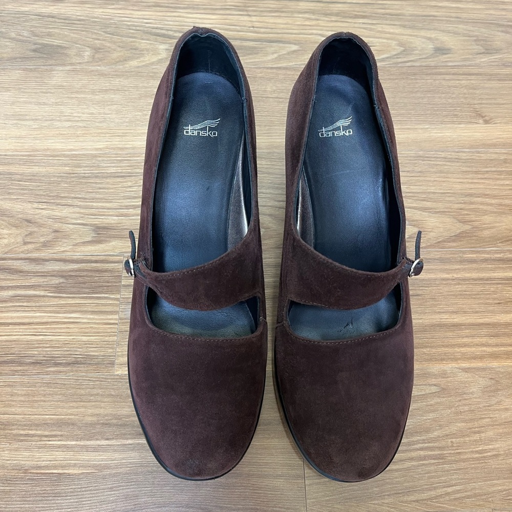 SOLD// Dansko Tara Mary Janes Pumps High Heels Shoes Suede Leather 42 11.5 12 - Picture 2 of 10